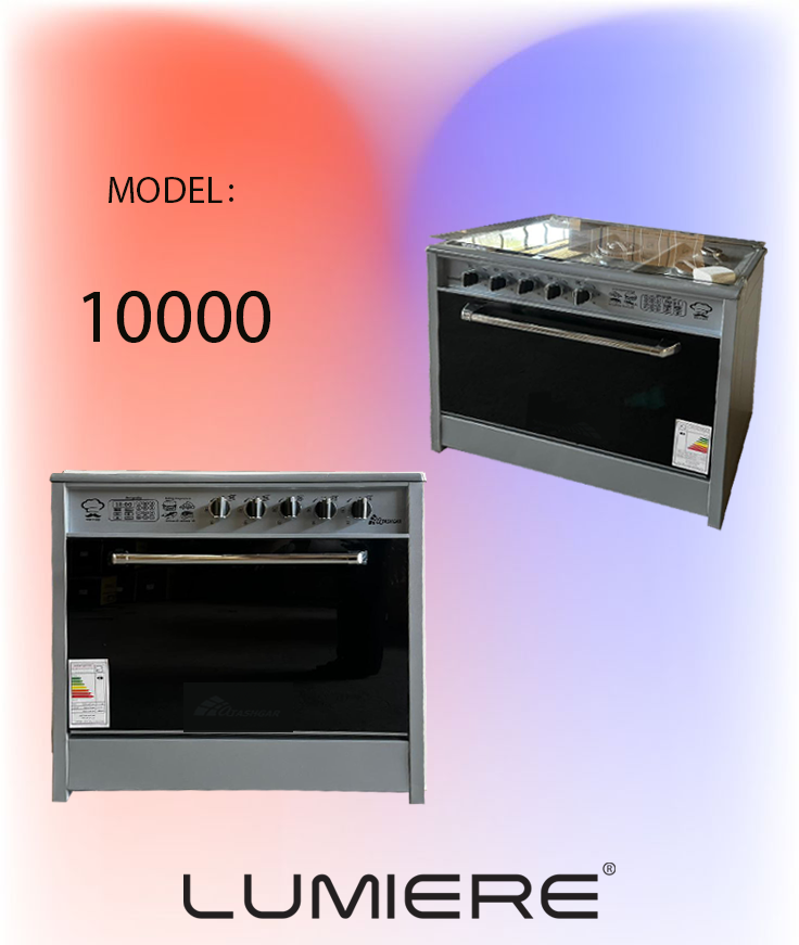 اجاق گاز طرح فر لومیر صفحه لعاب مدل 10000