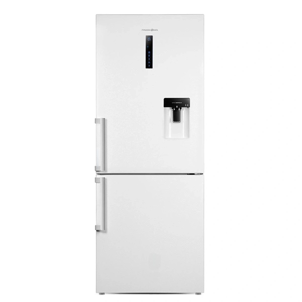 یخچال فریزر کمبی فریزر پایین پاکشوما مدل RCP496V2W BMF درب ساده